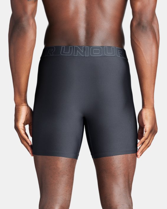 Men's UA Performance Tech™ Mesh 6" 3-Pack Boxerjock® in Gray image number 1